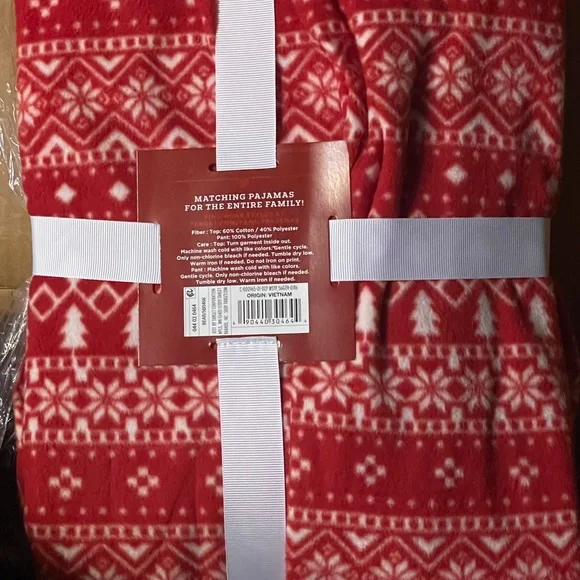 Mens or teens large PAJAMAS Red and white in color!! unisex? Brand New! - Picture 8 of 8